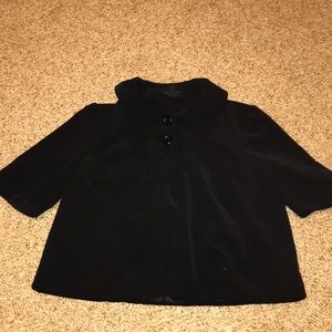 Black Short Sleeve Coat